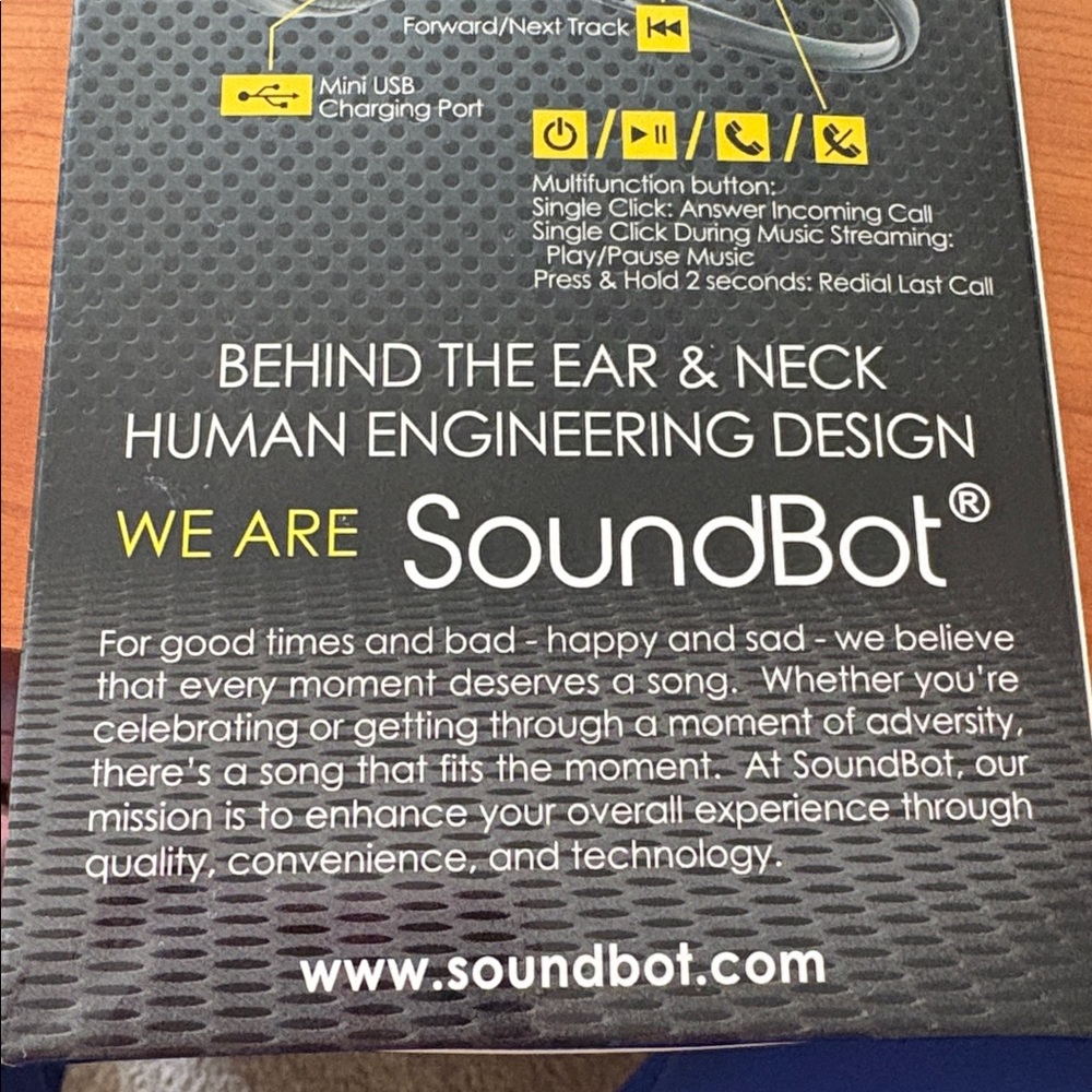 NIB SB220i Wireless Bluetooth Headphones - Black - Picture 5 of 11